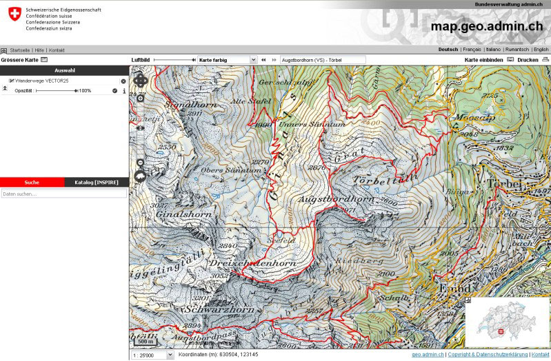 map.geo.admin.ch – Wanderseite.ch